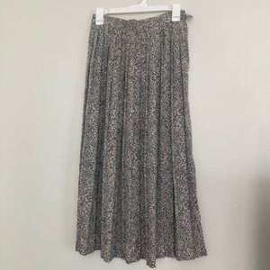 Black and white maxi skirt